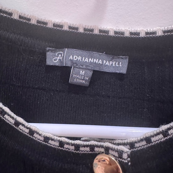 Adrianna Papell Black Cardigan with Gold Details - Picture 7 of 8